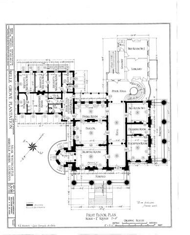 Old Southern Plantations, Castle Floor Plan, Castle Plans, First Floor Plan, English Manor Houses, Antebellum Homes, White Castle, Old Mansions, Southern House Plans