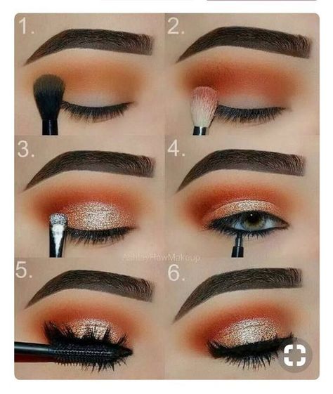 Fall Makeup Ideas Blue Eyes, Colorful Eye Makeup For Work, Halloween Eyeshadow Looks Step By Step, Glam Eye Makeup, Tutorial Eyeliner, Make Up Gold, Mekap Mata, Makeup Over 40, Makeup Sephora