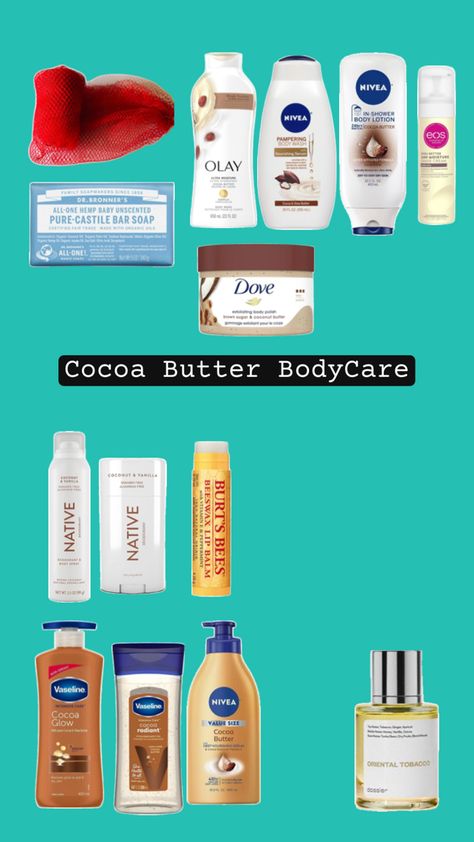 How to smell like Cocoa Butter. Organic Oil, Cocoa Butter, Bar Soap, Body Wash, Care Products, Body Lotion, Body Care, Cocoa, Scents