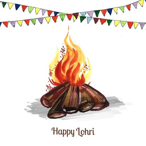 Happy lohri festival of punjab india bac... | Free Vector #Freepik #freevector #lohri-festival #lohri #happy-lohri #bhangra Punjab Festivals, Happy Bhogi, Happy Holika Dahan, India Background, Lohri Festival, Holika Dahan, Happy Lohri, Happy New Year Pictures, Floral Logo Design