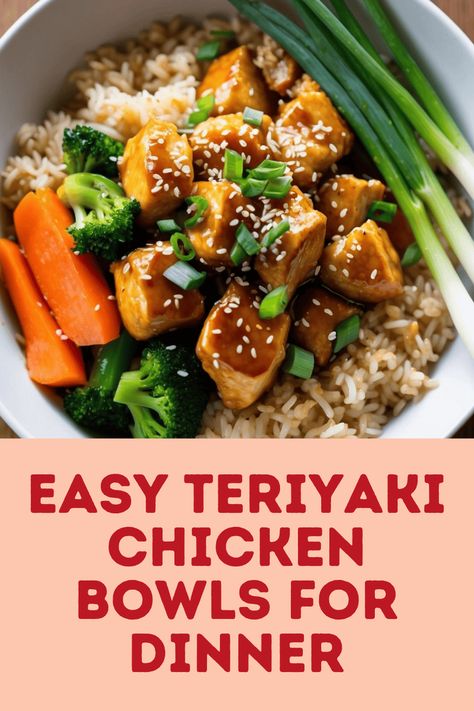 Ultimate Teriyaki Chicken Bowls for Dinner Ideas Teriyaki Bowls Recipe, Poke Bowl Chicken Teriyaki, Teriyaki Bowls Chicken, Chicken Teriyaki And Rice, Teriyaki Chicken Bowls, Tasty Dinner Ideas, Bowls For Dinner, Teriyaki Chicken Rice Bowl, Teriyaki Chicken Bowl