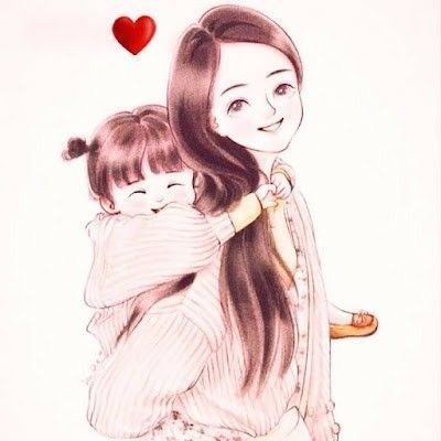 Whatsapp Dp Cartoon, Cute Whatsapp Dp, Dp Cute, Mother Daughter Art, Baby Tattoo Designs, Best Whatsapp Dp, Mother Daughter Bonding, Dp Whatsapp