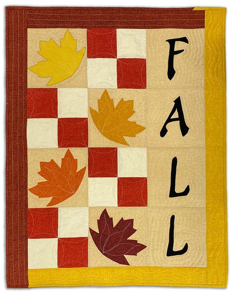 Quilt Wall Hanging Patterns Simple, Quilt Wall Hanging Patterns Free, Quilt Wall Hanging Patterns, Fall Wall Hangings, Quilt Wall Hangers, Quilted Wall Hangings Patterns, Seasonal Wall Hangings, Fall Sewing Projects, Fall Quilt Patterns