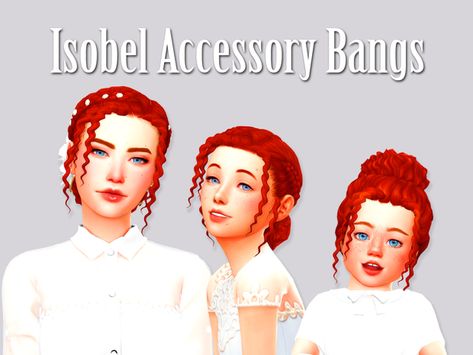 Isobel Accessory Bangs: | Atashi77 on Patreon Sims 4 Decades Challenge, Medieval Hairstyles, Pelo Sims, Sims 4 Children, Sims 4 Mm Cc, Sims 4 Mm, Sims Hair, Very Short Hair, Sims 4 Cas