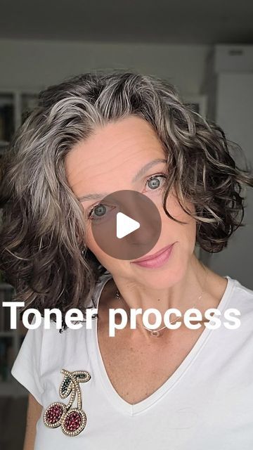 Using Toner On Blonde Hair, Ion Icy White Toner Before And After, Black Toner For Hair, Toner For Gray Hair, Toning Grey Hair, Hair Toner Before And After, Overtone Before And After, Transitioning To Grey Hair From Brunette, Hair Toner Colors