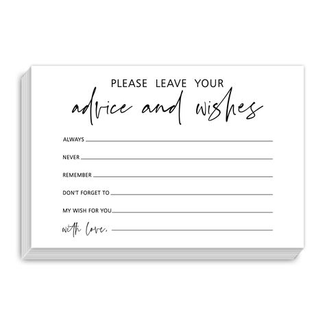 PRICES MAY VARY. Perfect For: advice and wishes cardss are the perfect way to dress up your upcoming party! The pastel pattern is perfect for bridal showers, wedding shower, baby shower, birthday party, retirement party, graduation party, engagement reception, evening. Value: These gorgeous cards are a warm welcome to close friends, family and colleagues who are excited to share in the joy and congratulations of being near you. Pack and Size: includes 25 advice and wishes card, in size 4 x 6 inc Bridal Shower Advice Cards, Wedding Alcohol, Bridal Shower Advice, Bridal Shower Guest Book, Engagement Reception, Bridal Shower Cards, Easy Writing, Pastel Pattern, Advice Cards