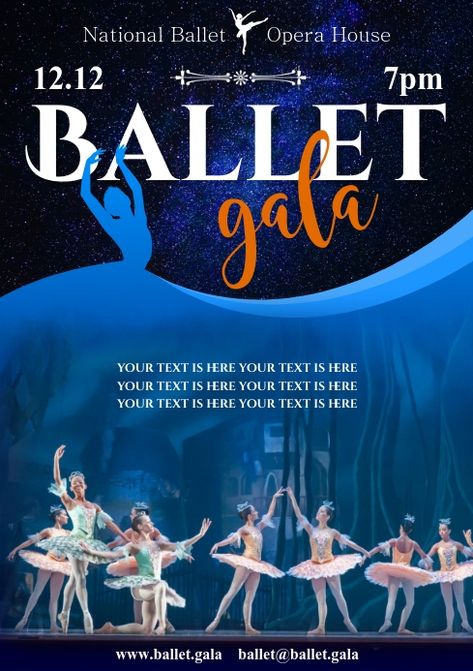 BALLET POSTER Dance Event Poster Design, Dance Event Poster, Nutcracker Poster, School Event Poster, Dance Poster Design, Recital Poster, Ballerina Poster, Poster Dance, Ballet Design