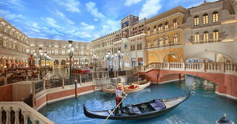 No trip to Venice - or The Venetian - would be complete without a graceful and romantic glide down the Grand Canal in an authentic Venetian gondola. The Palazzo Las Vegas, Las Vegas With Kids, Las Vegas Shopping, Las Vegas Attractions, Vegas Attractions, Venetian Las Vegas, Venetian Hotel, Las Vegas Resorts, Vegas Hotel