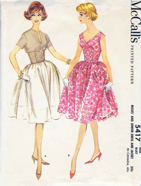 You know… the kind of thing you have to do when you make clothes. Those things you wear… those things that some of us used to make. And actually wear! Keyhole Dress Pattern, Vintage Dress Sewing Patterns, Wrap Dress Pattern, Patron Vintage, Vintage Dress Patterns, Full Skirt Dress, Mccalls Sewing Patterns, Bolero Jacket, Couture Vintage