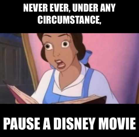 Never pause a Disney movie Disney Paused, Never Pause A Disney Movie, Paused Disney Movies, Disney Theory, Funny Disney Memes, Funny Disney Jokes, Funny Disney, Movie Memes, Disney Jokes