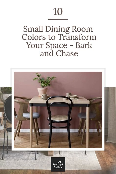 Transform your small dining room into something special with these 10 clever and creative colors. From jewel-toned pastels to moody shades, your space will look vibrant, inviting, and stylish. Consider a timeless palette of beige and white for a classic look, or use navy blue to make the area feel more formal. Add some wow-factor with a bold yellow that is perfect for making a statement. Incorporate soft pink walls to create a romantic atmosphere or go with sage green for an elegant feel. Hale Navy Dining Room, Blush Ceiling, Soft Pink Walls, Navy Dining Room, Room Colour Ideas, Warm Dining Room, Dining Room Navy, Room Decor Interior Design, Hale Navy