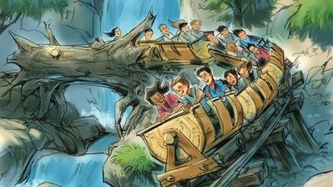 Train Concept Art, Concept Art Disney, Train Concept, Magic Kingdom Orlando, Theme Park Planning, Backgrounds Disney, Park Concept, Seven Dwarfs Mine Train, Dumbo The Flying Elephant