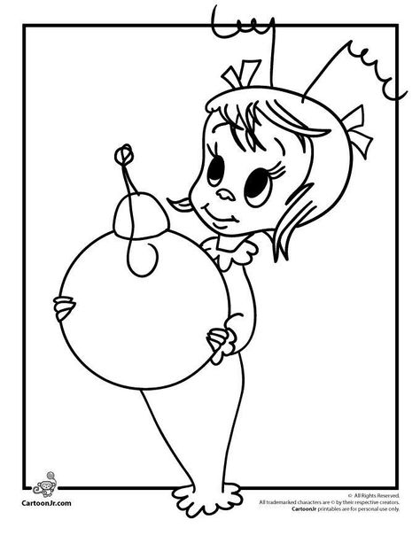 Cindy Lou Who Grinch Coloring Pages To Print - Coloring Pages For ... Grinch Coloring Pages, Bratz Coloring, Der Grinch, Grinch Christmas Party, Whoville Christmas, Grinch Who Stole Christmas, Grinch Party, Grinch Christmas Decorations, Cindy Lou Who