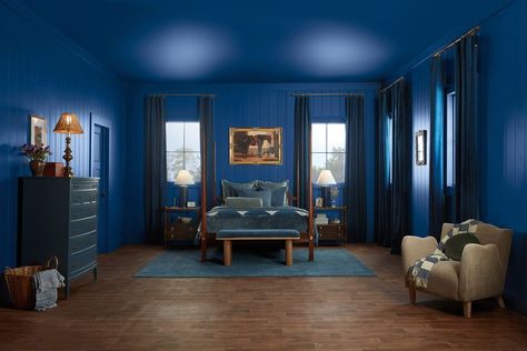 Valspar's 2025 Color of the Year Is Here—See the Deep, Inviting Hue Valspar Blue, Valspar Colors, Trim Paint, Trending Paint Colors, Paint Color Inspiration, Paint Color Palettes, Paint Brands, Home Design Decor, Color Of The Year