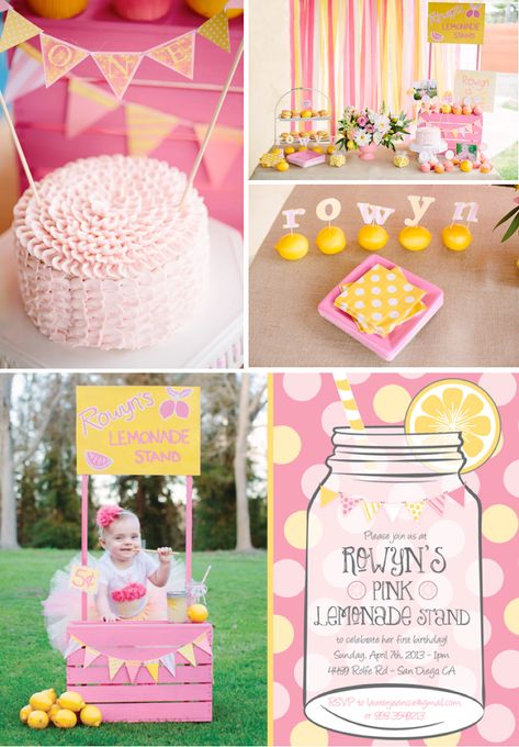 Pink lemonade stand themed birthday party submitted by Lauren Hopkins of Mozi Photography, via Kara's Party Ideas Pink Lemonade Stand, Lemonade Stand Birthday Party, Lemonade Stand Birthday, Lemonade Stand Party, Pink Lemonade Party, Lemonade Party, Pink Lemon, Birthday Party Planning, Party Summer