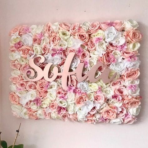 3D Flower Wall Nursery ,Custom Baby Name Art, Customised Nursery Decor, Gift for New Mum, Baby Shower Decor Gender Reveal Photography, Space Beauty, Pink Flower Wall, Baby Name Art, Flower Backdrop Wedding, Decor Salon, Flower Walls, Flower Wall Backdrop