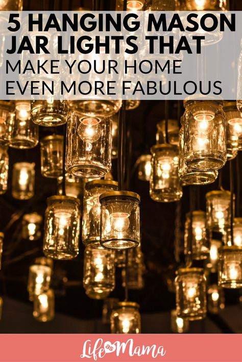 When you’ve run out of ordinary ways to use a mason jar in your every day life, why not consider incorporating them as hanging lights? #masonjars #masonjarlights #masonjarcrafts #DIYlights #DIY Dollar Tree Storage Bins, Hanging Mason Jar Lights, Dollar Tree Storage, Mason Jar Lights, Mason Jar Lighting, Jar Lights, Handmade Beauty Products, Diy Hanging, Mason Jar Diy