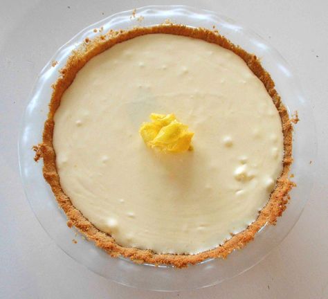 Lemon Chiffon Pie with 'Nilla Wafer Crust — Unwritten Recipes Lemon Peel Garnish, Nilla Wafer Crust, Lemon Chiffon Pie, Chiffon Pie, Lemon Icebox Pie, Meringue Pie Recipes, Baked Custard, Icebox Pie, Nilla Wafers