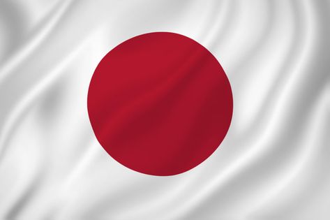 Flag Of Japan, Hiroshima Nagasaki, Red Things, Japanese Flag, Countries And Flags, Japan Flag, Crumpled Paper, Meiji Era, Color Meanings