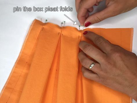 Pleated Skirt Tutorial, Lightweight Skirt, Knife Pleat, Box Pleat Skirt, Skirt Tutorial, Pleated Long Skirt, Quilting Rulers, How To Make Box, Straight Stitch