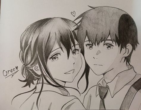 #valentine I Want To Eat Your Pancreas Sketch, I Want To Eat Your Pancreas Drawing, Anime Face Drawing, Itachi Uchiha Art, Indie Drawings, Anime Drawing Books, Graph Paper Art, Anime Soul, Easy Drawings Sketches