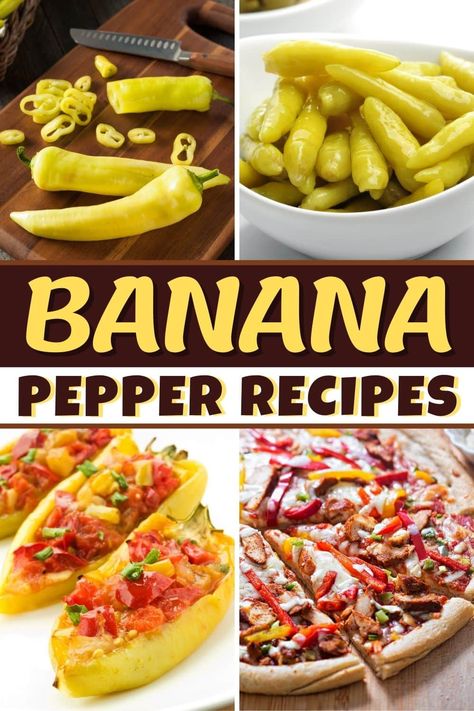 These banana pepper recipes go beyond toppings for salads and sandwiches! From pickled to stuffed to beer-battered, you'll gain a new appreciation for these peppers! Banana Pepper Recipe Appetizers, Stuffed Yellow Pepper Recipes, Yellow Peppers Recipes, Yellow Banana Peppers Recipes, Banana Pepper Casserole Recipe, Banana Pepper Appetizer, Recipes For Banana Peppers, Banana Pepper Casserole, Hot Banana Pepper Recipes