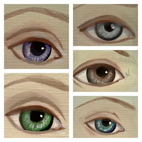 How to paint eyes color collage How To Paint Eyes, Paint Eyes, Dolls Eyes, Eyes Tutorial, Doll Face Paint, Free Painting, Mannequin Art, Eyes Color, Doll Faces