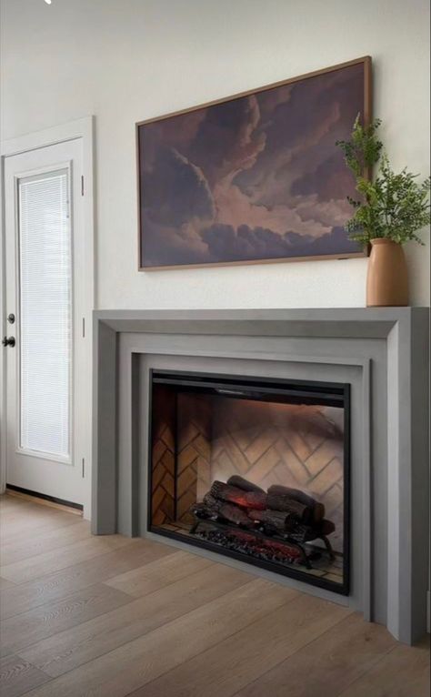 Fireplace On Floor, Flush Fireplace Wall Ideas, Flush Fireplace Wall, Flush Fireplace, Fireplace Wall Ideas, Diy Fireplace Mantel, Built In Electric Fireplace, Build A Fireplace, Diy House Renovations