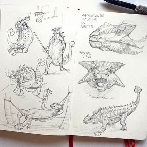 Rafater on Instagram: “Ankylosaurus sketches finished! 😋 #funny #picoftheday #instagood” Ankylosaurus Drawing, Dinosaur Sketch, Cool Dinosaurs, Dinosaur Drawing, Artist Sketchbook, Dinosaur Art, Dinosaurs, Art Designs, Love Art