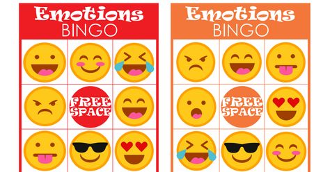 Emotions Bingo Printable Game for Kids.pdf Feelings Activities Kindergarten, Preschool Emotions, Emoji Bingo, Teaching Kids Manners, Emotions Preschool, Bingo For Kids, School Age Activities, Social Skills For Kids, Printable Games For Kids