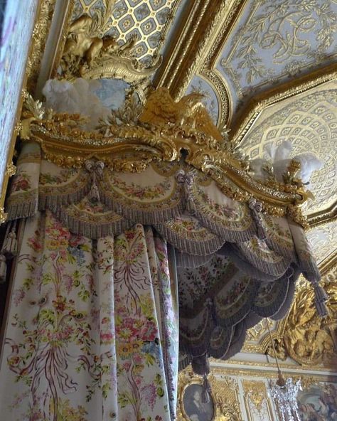 Chateau Versailles, Palace Of Versailles, Chateau France, Canopy Bed, The Ceiling, Louis Xvi, Marie Antoinette, Eiffel Tower Inside, Rococo