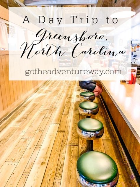 There are so many fun things to do in Greensboro, NC! Check out this day trip plan for restaurants, hiking and which outdoor attractions to check out on a visit there! Greensboro is a great day trip idea for Raleigh or Charlotte locals! Check out what Greensboro has to offer! #greensboro #northcarolinatravel #daytripplan What To Do In Greensboro Nc, Greensboro Nc Restaurants, Things To Do In Greensboro Nc, Greensboro Nc Things To Do In, North Carolina Bbq, North Carolina Day Trips, Nc Bbq, Carolina Bbq, United States Road Trip