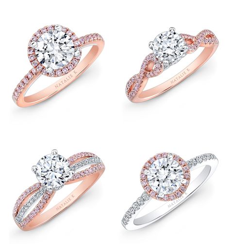 27 Gorgeous Rose Gold Engagement Rings.. *I like the bottom left or top right ones with a silver  half diamond wedding band. -cat* Gatsby Ring, Rose Gold Engagement Rings, The Bling Ring, White Gold Engagement Ring, Gold Circle, Rose Gold Engagement, Bling Rings, White Gold Engagement, Gold Engagement Ring