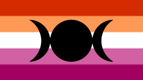 Witch Lesbian Flag, Lesbian Symbol, Triple Goddess Symbol, Witchcraft Symbols, Witch Symbols, Goddess Symbol, Lesbian Flag, Human Decency, Triple Goddess