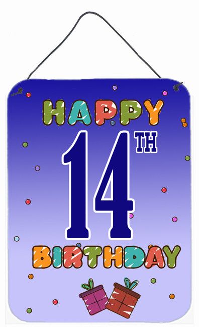 Happy 14th Birthday Wall or Door Hanging Prints CJ1105DS1216 Contemporary Outdoor Wall Art, Happy 19th Birthday, Happy 11th Birthday, Happy 12th Birthday, Happy 15th Birthday, Happy 20th Birthday, Happy 17th Birthday, Happy 8th Birthday, Happy 13th Birthday