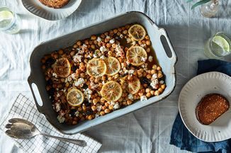 Joy the Baker's Olive Oil-Braised Chickpeas (More or Less)  Recipe on Food52, a recipe on Food52 Braised Chickpeas, January Recipes, Salada Caprese, Joy The Baker, Inexpensive Meals, Chickpea Recipes, Vegetarian Dinners, Food 52, Chickpeas