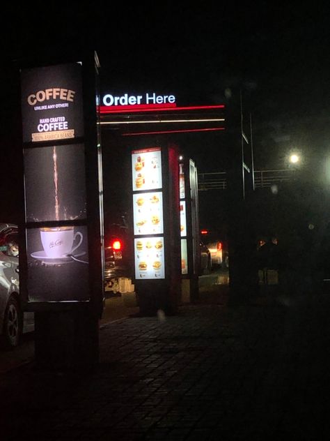 Mcdonals Drive Thru Aesthetic, Drive Thru Aesthetic, Drive Thru Mcdonalds Night, Cool Photography, Night Drives, Late Night Drives, Petrol Station, Tumblr Aesthetic, Background Ideas