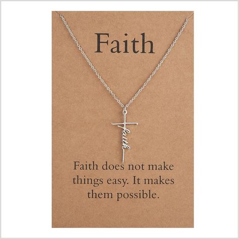 Lcherry Faith Cross Necklace Hope Believe Pendant Necklace Religious Jewelry for Women Cross Necklace For Women, Faith Necklace, Faith Cross, 26 Letters, Religious Jewelry, Religious Gifts, Necklace For Women, Cross Necklace, Pendant Necklace