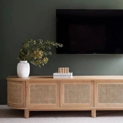 Rattan Tv Unit, Curved Tvs, Tv Entertainment Units, Room Redo, Beds & Bed Frames, Furniture Collections, Lounge Room, Basement Ideas, Tv Cabinets