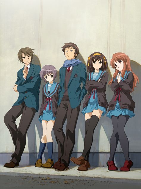 Suzumiya Haruhi no Yuuutsu (The Melancholy of Haruhi Suzumiya) | Asahina Mikuru | Koizumi Itsuki | Kyon | Nagato Yuki | Suzumiya Haruhi Haruhi Suzumiya, Anime Group, Anime