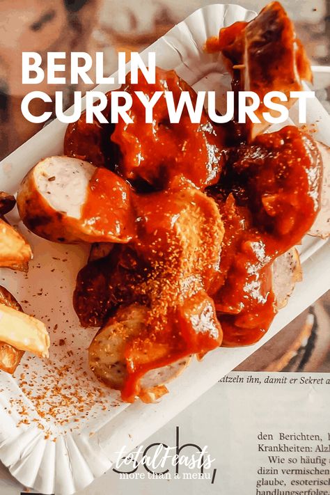 Treat yourself to the true flavour of Berlin street food with this gutsy Berlin currywurst sauce recipe. #germanfood #sausages #curry #streetfood Octoberfest Recipes, Currywurst Recipe, Currywurst Sauce, Oktoberfest Food, Berlin Street, Potluck Party, Austrian Recipes, Bad Food, Bratwurst