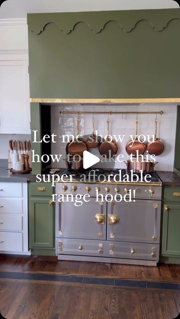 Gail Disner 💙 The Southern Gail on Instagram: "Affordable luxury range hood!  (6) 2x4s $24  2 pieces of sanded plywood $140  Trim w/ shipping $87 Brass trim $26  1 qt paint $31 $308  If you need a new exhaust fan: varies, mine was $190   My total with fan: $498" Kitchen Exhaust Fan, Kitchen Hood Vent, Hood Fan, Rub N Buff, Hood Vent, Kitchen Exhaust, Kitchen Hood, Brass Trim, Cottage Kitchens