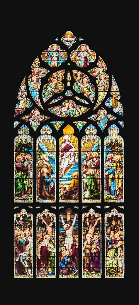 Chartres Cathedral Stained Glass Windows, Stained Glass Art Cathedral, Cathedral Glass Windows, Stained Glass In Churches, Cathedral Window Painting, Gothic Glass Window, Gothic Stained Glass Windows Cathedrals, Stained Glass Art Church, Catholic Stained Glass Windows