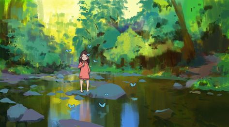 Atey Ghailan, 365 Challenge, Wolf Children, Bg Design, Picture Books Illustration, Landscape Concept, Visual Development, Environment Design, Environment Concept Art