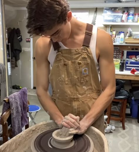 Guys Doing Pottery, Pottery Guy Aesthetic, Bf Goals, Bored Board, Glo Up, Aesthetic Eyes, Aesthetic Boy, 2024 Vision, Dream Guy