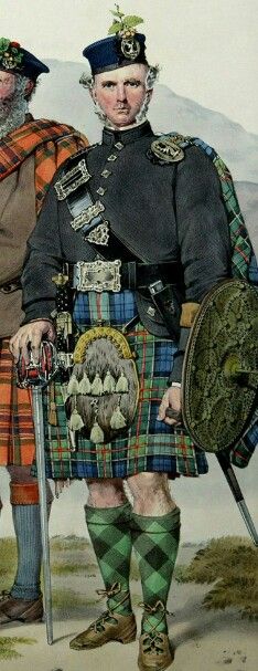 Angus Colquhoun painted by Kenneth MacLeay. The sporran has an 18th Century cantle. It was lent to him from the clan estate at Rossdhu. Colquhoun Clan, Elliott Clan Scotland, Irish Images, Campbell Clan, Macalpine Clan, Scottish Pipe Band, Best Of Scotland, Vintage Scotland, Clan Fraser Tartan