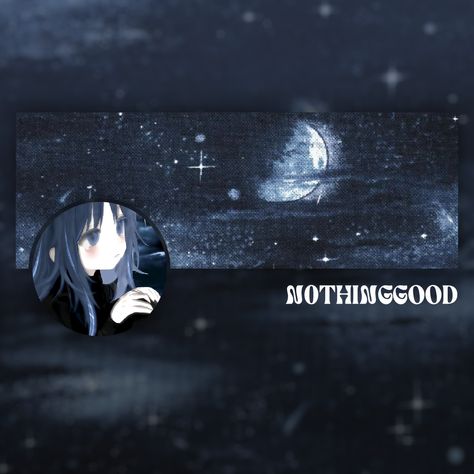 Profile Banners Aesthetic, Blue Aesthetic Dark Pfp, Anime Pfp Background, Black Aesthetic Anime Icon, Discord Banner And Pfp Ideas, Blue Aesthetic Pfp Icon, Bow Pfp Aesthetic, Indigo Banner Discord, Discord Profiles Aesthetic