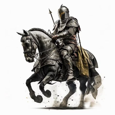 Premium AI Image | Medieval knight in ancient metal armor on a horse clothes of a medieval warrior armor helmet Knight On A Horse, Warrior On Horse, Warrior Horse, Knight Horse, Horse Clothes, Warrior Armor, Medieval Horse, Knight On Horse, Armor Helmet