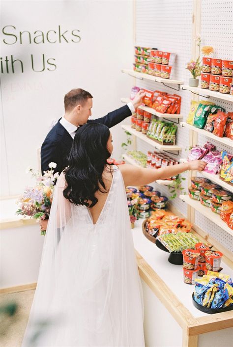 Snack Wall of Our Dreams at Richland OC Convenience Store Snacks, Snack Wall, Store Snacks, When You Love, Favorite Snack, Event Planner, Real Weddings, Convenience Store, How To Memorize Things