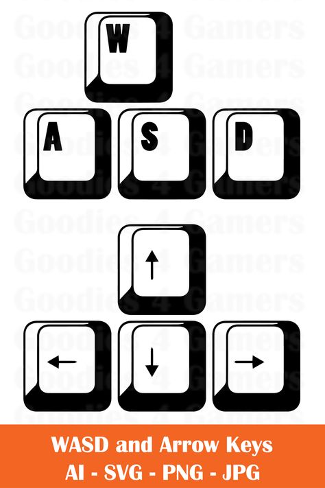 Arrow Keyboard, Wasd Keyboard, Keyboard Drawing, Gamer Keyboard, Cricut Design Studio, Keyboard, Video Games, Drawing Illustrations, Sketch